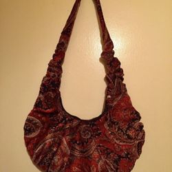 Velvet Paisley Handbag 