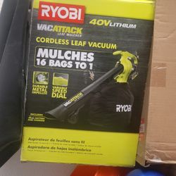 Ryobi 40v cordless leaf vac