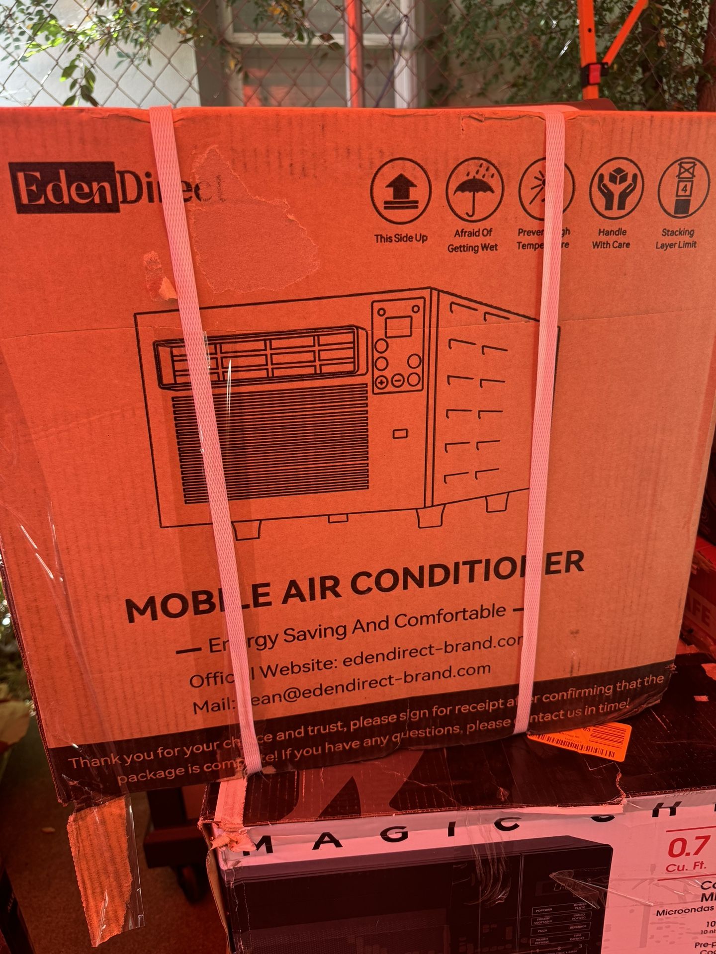 Edendirect 2,500 BTU Portable Air Conditioner Cools 45 sq.ft. with Dehumidifier and Remote for Camping, Fishing and RV in White