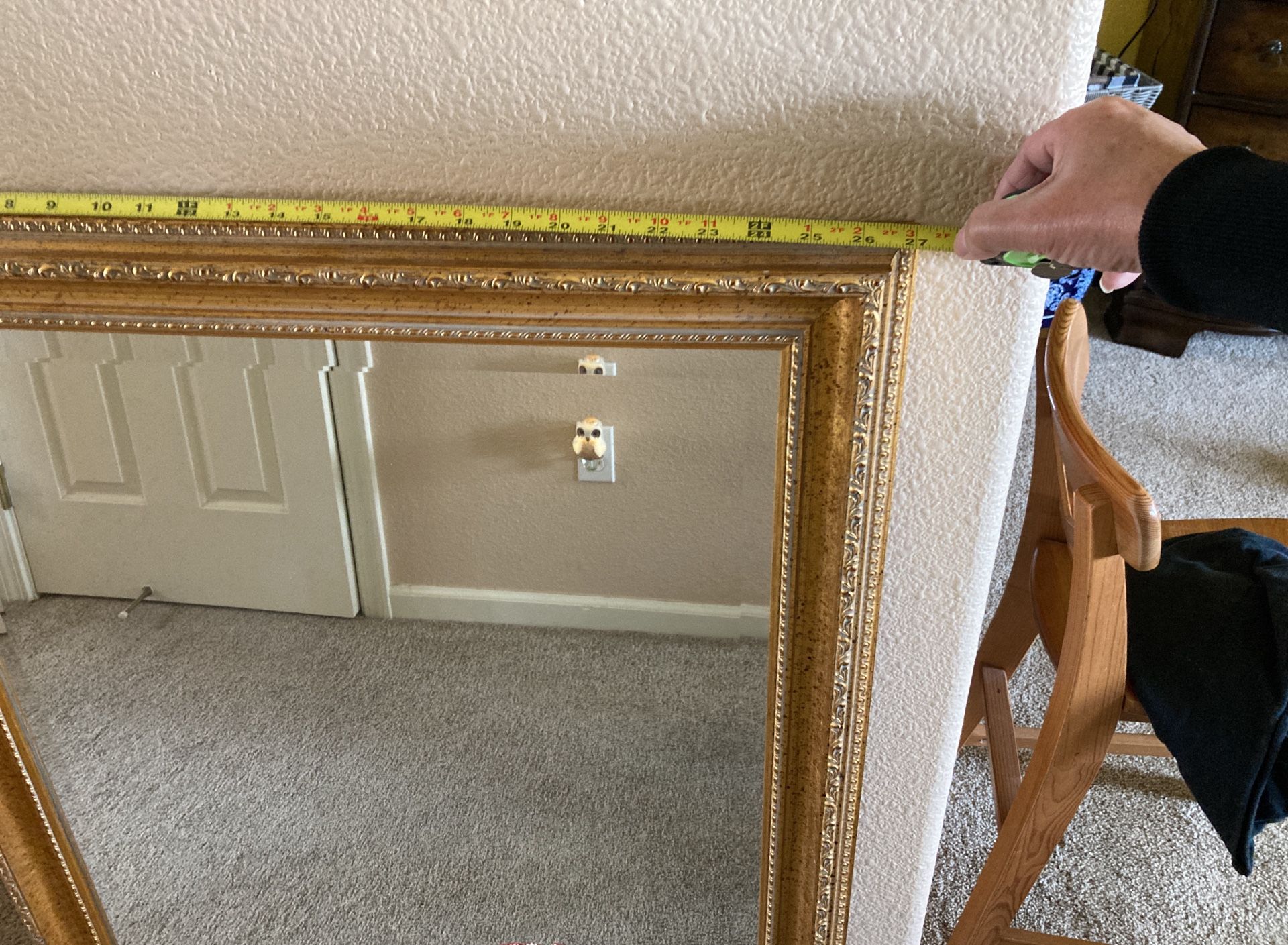 Beveled Gold Mirror 27x33 Inches