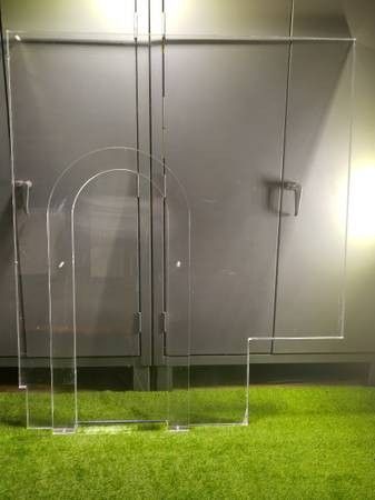 Bullet Proof Acrylic Barrier Arch Large Teller Window Set 58"W x 68"H Bulletproof
