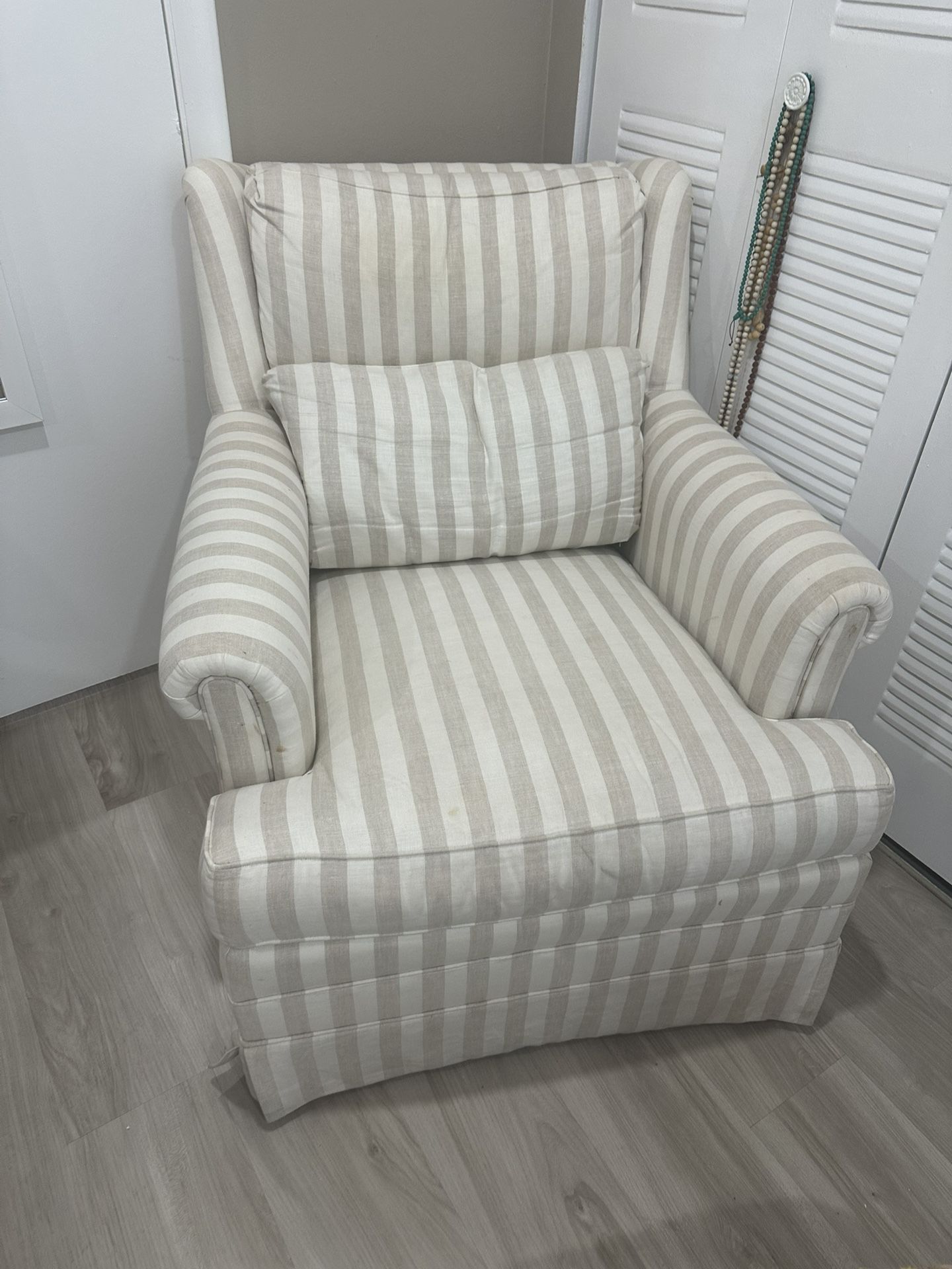 Two Lounge Chairs with Footrests