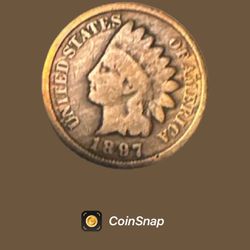 1897 $1C Indian Head Cent 