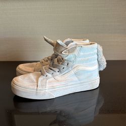Vans Girls Velcro Blue Unicorn Shoes Size 2