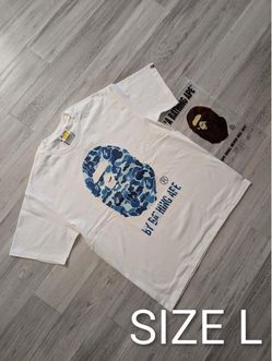 BAPE A Bathing Ape Camo Ape Head Tee Size L