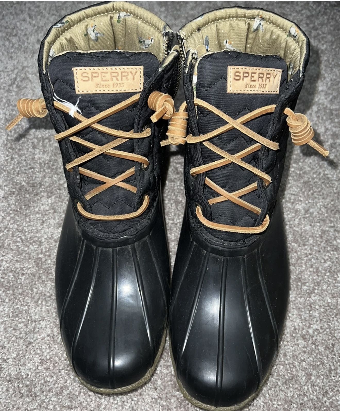 Sperry Top Sider Quilted Duck Bean Boots Women’s 9.5