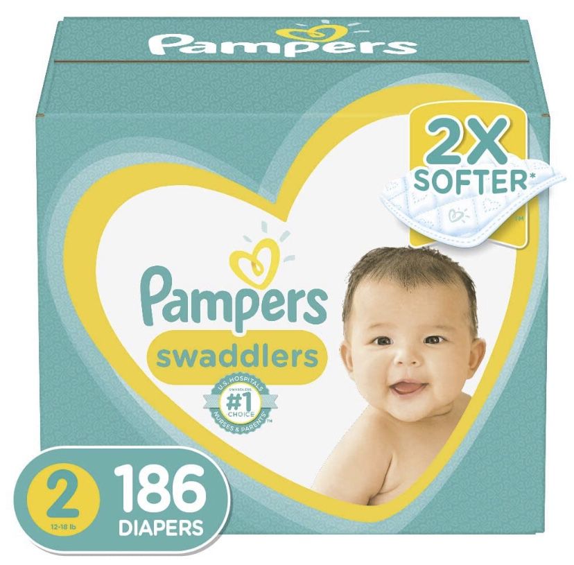 Pampers Swaddlers size 2 diapers- pañales