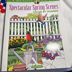 Coloring Book Spring Scenes