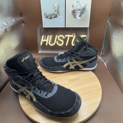 ASICS Matflex 6 Wrestling shoes Black Champagne men’s Sz 12