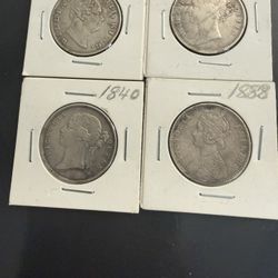 One Rupee India Dated 1835,1840, 1888