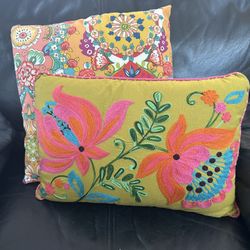 Colorful Floral Pillows
