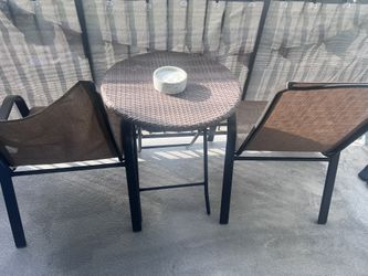 2 Chairs and Small Table Balcony Set