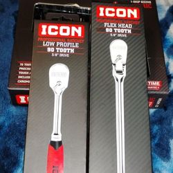 Metric Ratchets  10pc Set  14" Flexhead Ratchet And 9-7/16 Long Ratchet