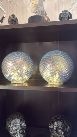 Glass orb lights for tables and mood enhancement