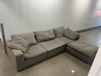 Gray sectional modular couch