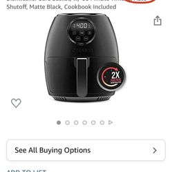 Chefman Small Compact Air Fryer Healthy Cooking, 3.6 Qt, User Friendly, Nonstick, Digital Touch Screen, Dishwasher Safe Basket, w/ 60 Minute Timer & A