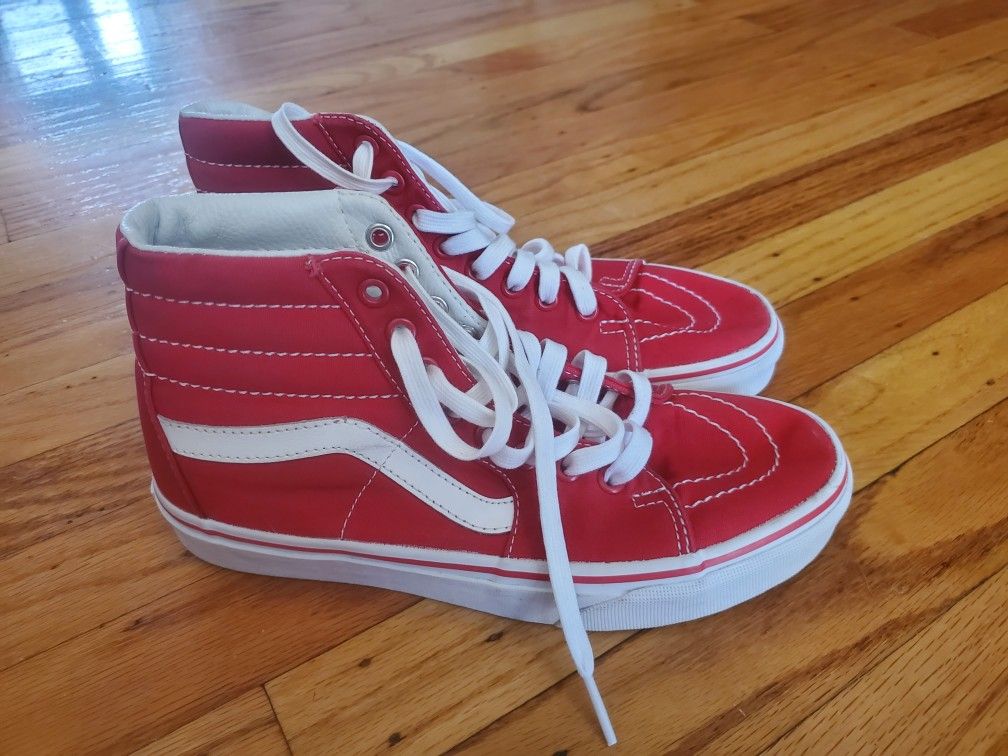 Vans Men's 6 Women's 7.5 Hightop Red
