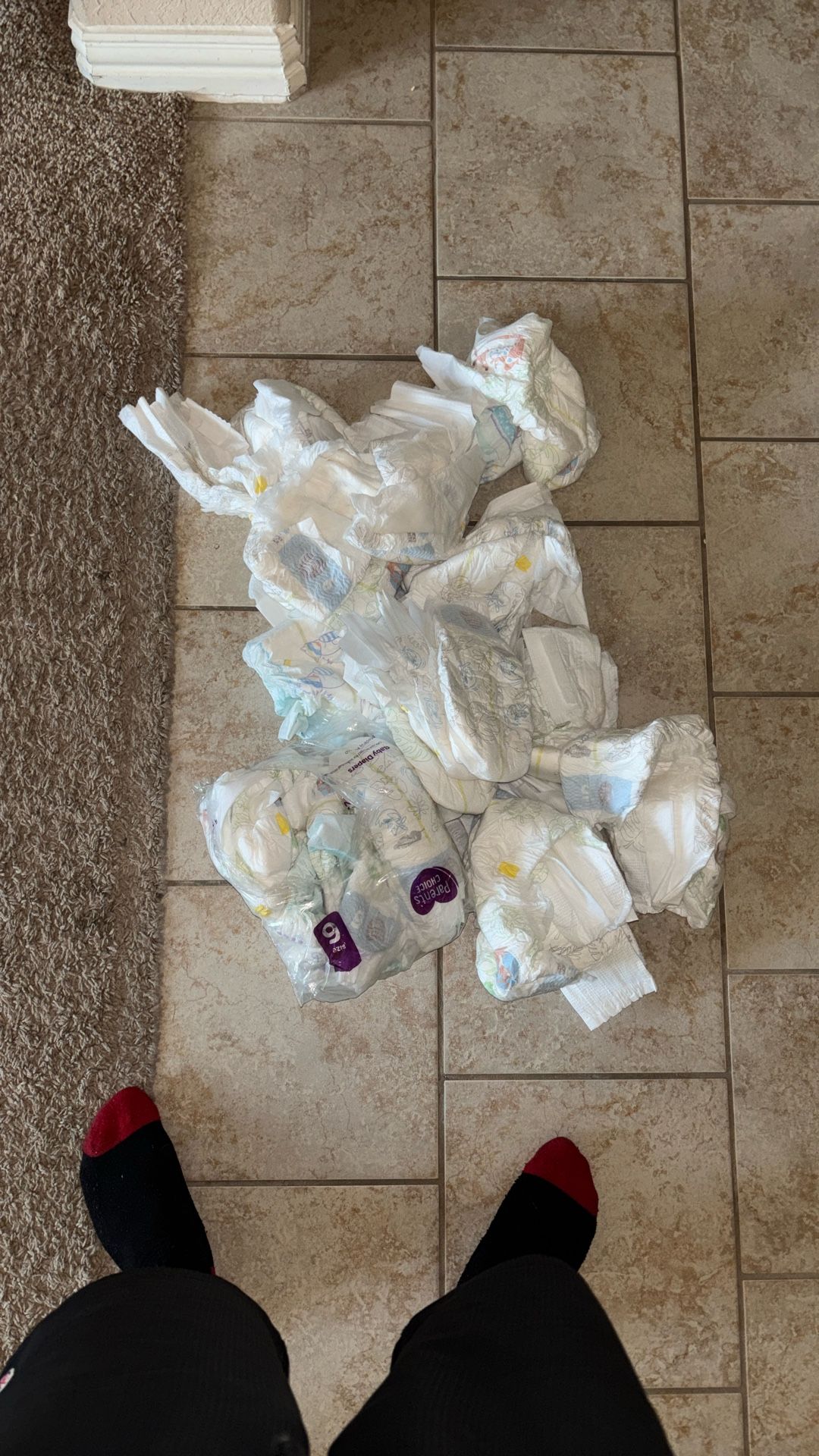31 Size 6 Diapers Baby’s 4$  For All