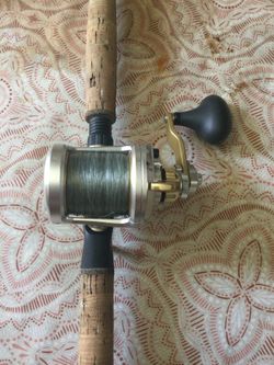Shimano talica 10 2 speed reel with seeker rod