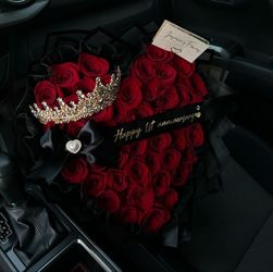 Heart Red Rose Bouquet Ramo De Corazon 