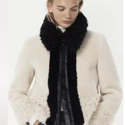 ZARA FAUX FUR PATCHWORK JACKET