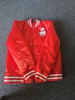 Women red jacket