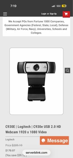 Logitech Webcam brand new
