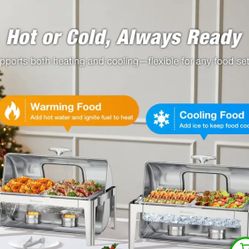 Top Chafing Dishes for Buffet, Chafing Dish Buffet Set, Rectangular Stainless Steel 