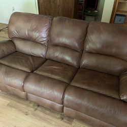 Leather Sofa And Chair, Recliner 
