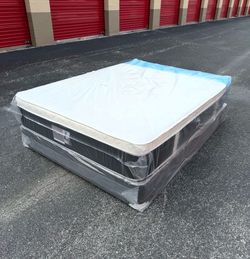 NEW Queen Size Mattress Plush Pillowtop and Box Spring // 2PC
