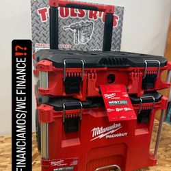 Milwaukee PACKOUT 22 in. Rolling Modular Tool Box Low Profile Handle/Medium Storage Box **(FINANCIAMOS/WE FINANCE)**