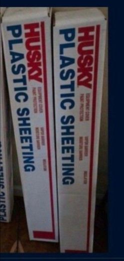 Two husky plastic sheeting . NEW
