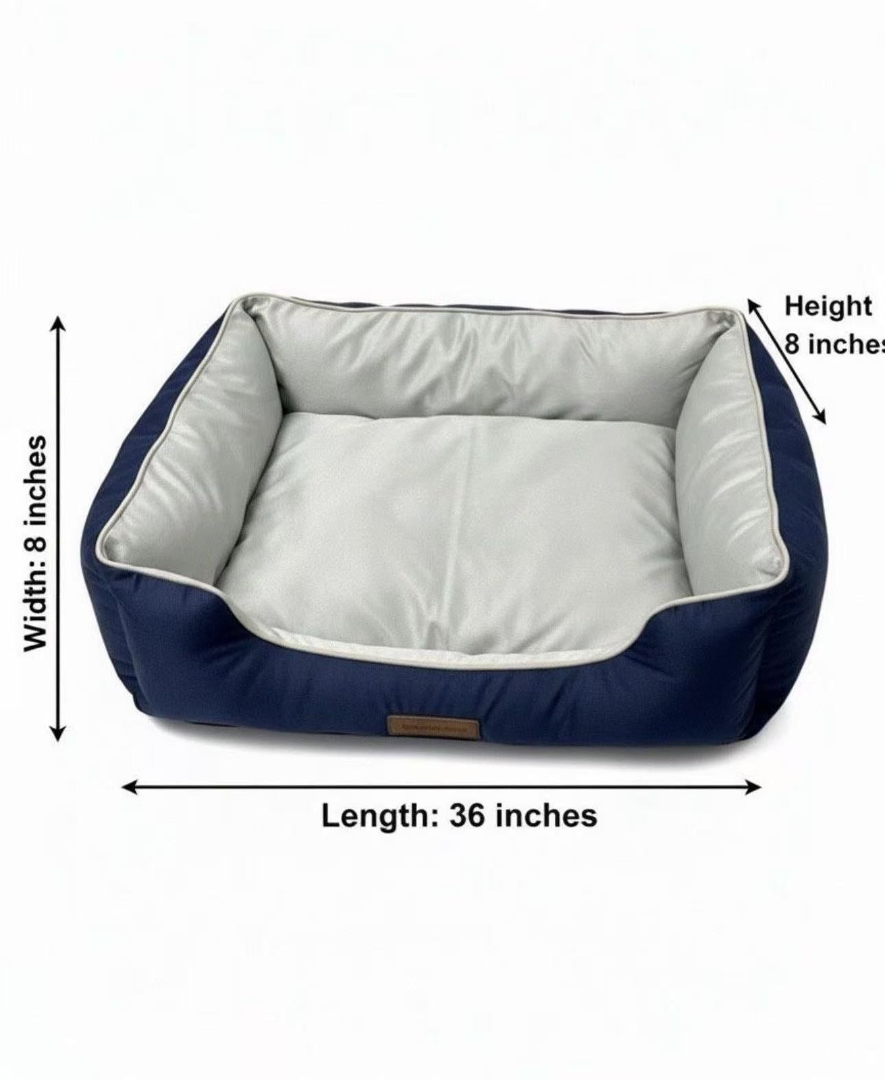 Dog Bed for Medium Dogs and Cats, Rectangular Shape, Washable, Non-Slip Pet Bed with Soft Fibre Filling