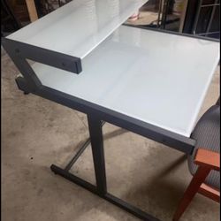 Tempered Glass Desk With Chair 