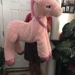 Large Very Clean And Like New Beautiful Pink Unicorn