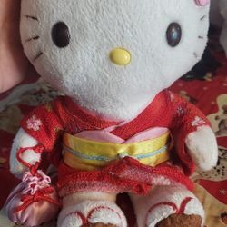 Sanrio Japan Limited Edition Hello Kitty Plush Kimono Geisha Doll 