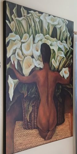 Painting "Nude With Cala Lilies"