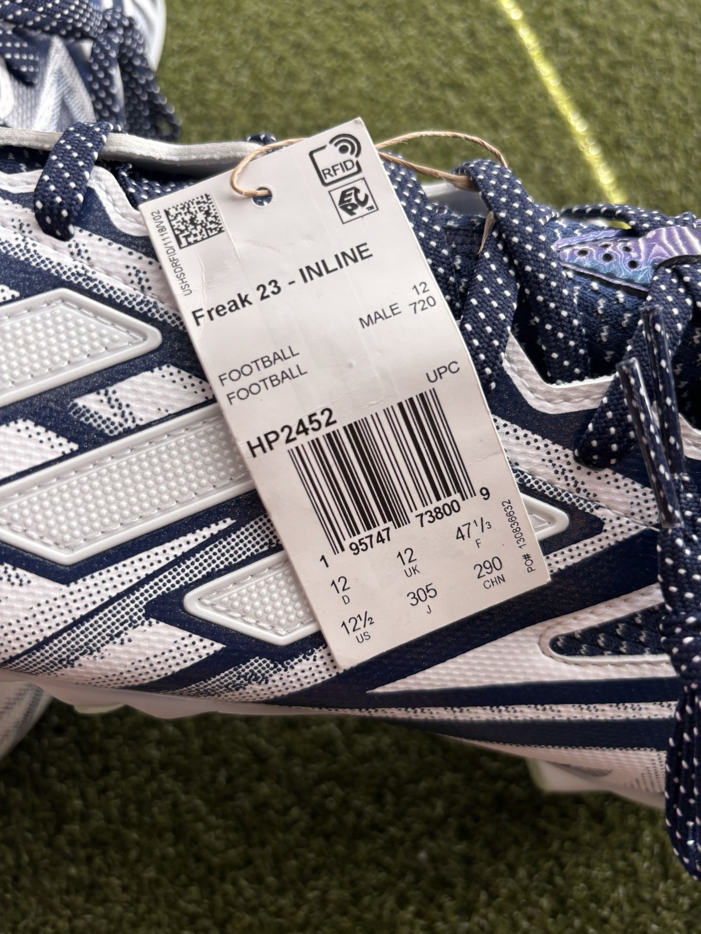 Adidas Freak 23 INLINE White/Navy Blue Football Cleats Size 12.5 Adidas Freak 23 Inline Men main image 3