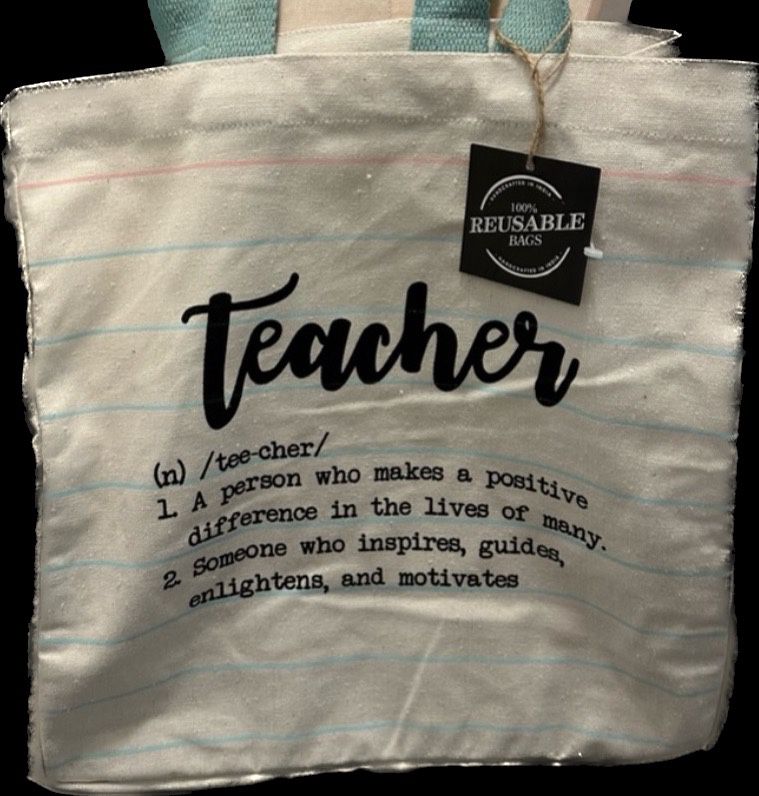 Teacher Definition Heavy Weight Canvas Tote Bag, NWT