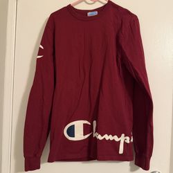 Champion Burgundy Long Sleeve Tee