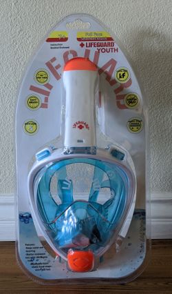 Youth Lifeguard full mask Snorkel Snorkeling 180 Degree view