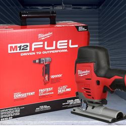 Milwaukee m12 jig saw and m12 fuel propex expander (tool only)