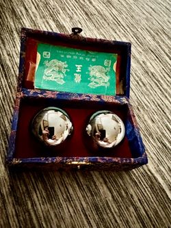 Vintage Chrome Plated Baoding Balls