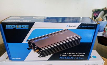 Impulse Bluetooth 1600 Watts 4 Ch Class D Amplifier Brand New In The