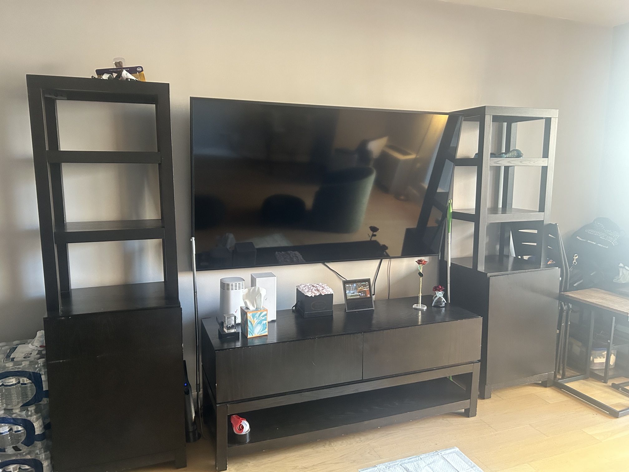 West Elm living Room Console + 2 Columns