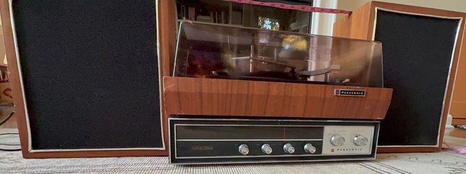4-piece Vintage Panasonic RD-7673 Record Changer Player Multiple Play Turntable Ceramic 33 45 78 RPM