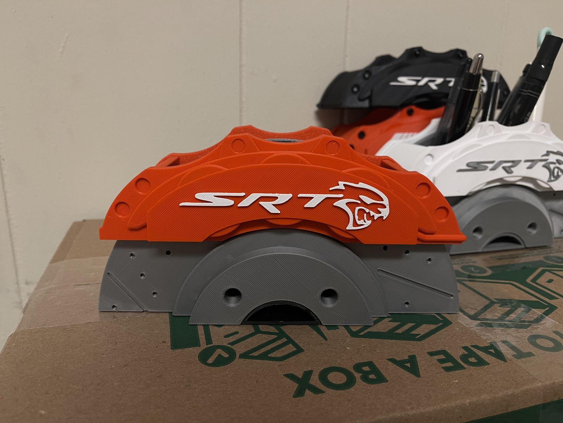 3D Printed Brake caliper pen Holder hellcat Scatpack SRT Porsche AMG