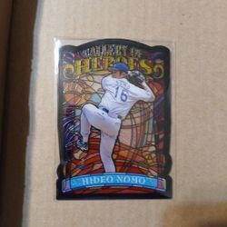 1998 Topps Gallery Of Heros Oversized Stained Glass Card Hideo Nomo