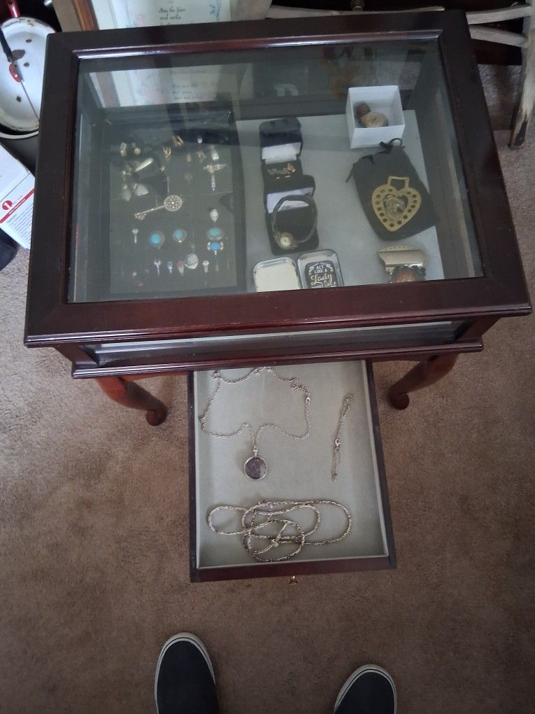 Display Case  With Content 