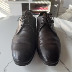 Giorgio Armani Men’s EU 7.5(9) ITALY Brown Leather Formal Oxford Shoes X2C036